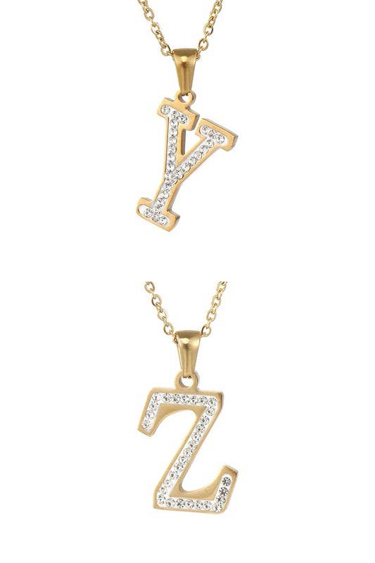 FASHION ALPHABET PENDANT CHARM NECKLACE_CWAJE219