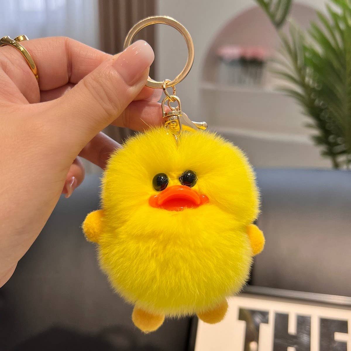 CUTE LITTLE YELLOW DUCK CAR KEYCHAIN BAG PENDANT