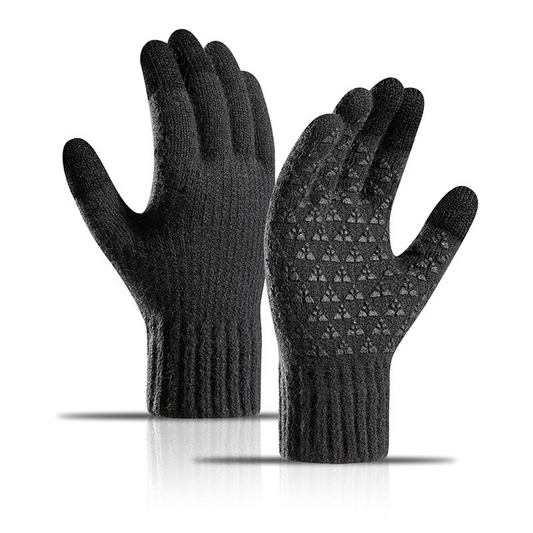Men¡¯s Winter Alpaca Wool Knit Touchscreen Gloves_CWAG0522