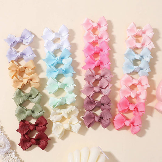 Glitter Bow Hair Clip Set for Girls Party Daily