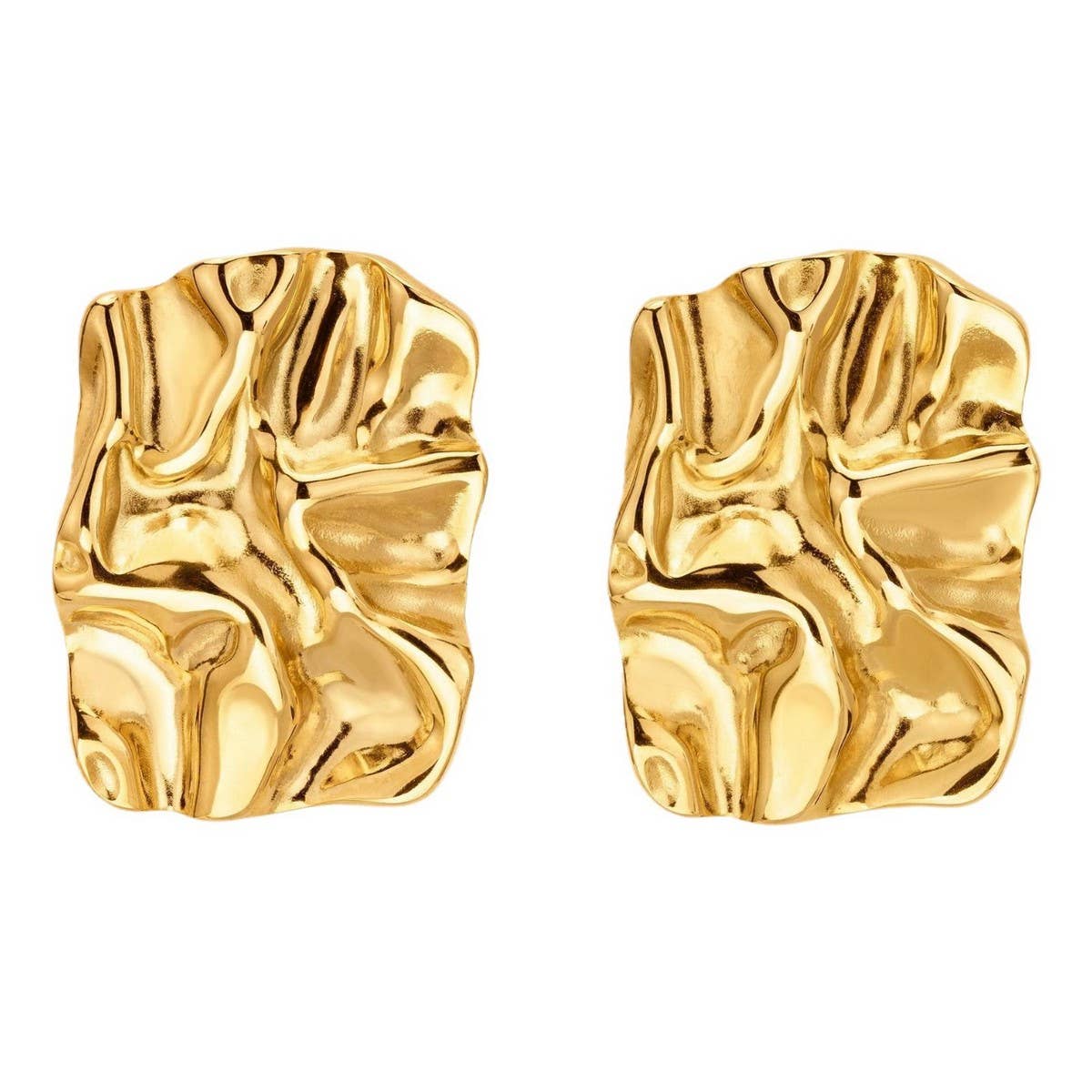 Irregular High-Grade Square Pleated Earrings