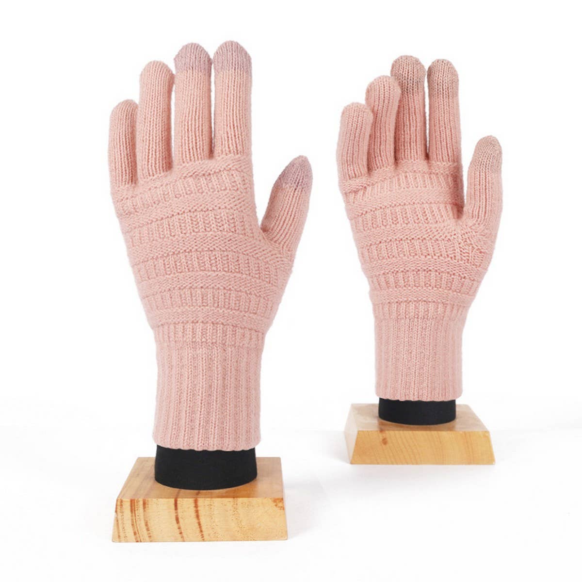 WINTER JACQUARD BRUSHED KNIT TOUCHSCREEN GLOVES_CWAG0401