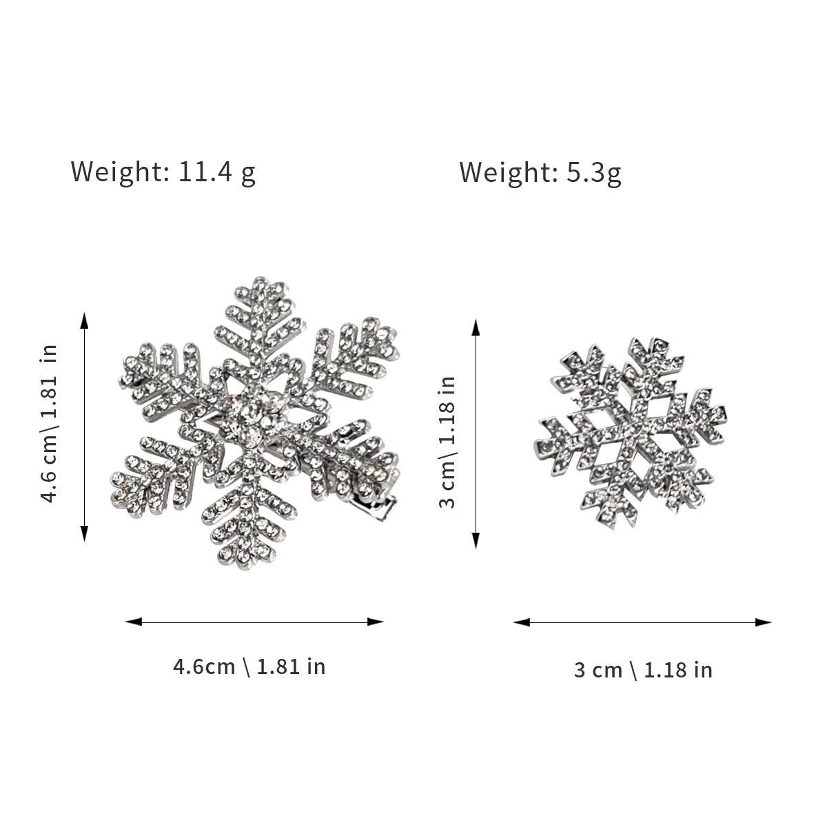 Fashionable rhinestone snowflake side hairpin