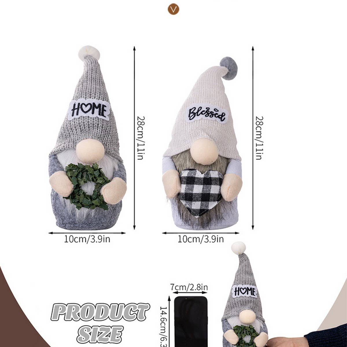 CWMM10344_CHRISTMAS WREATH WITH HEART RUDOLPH GNOME