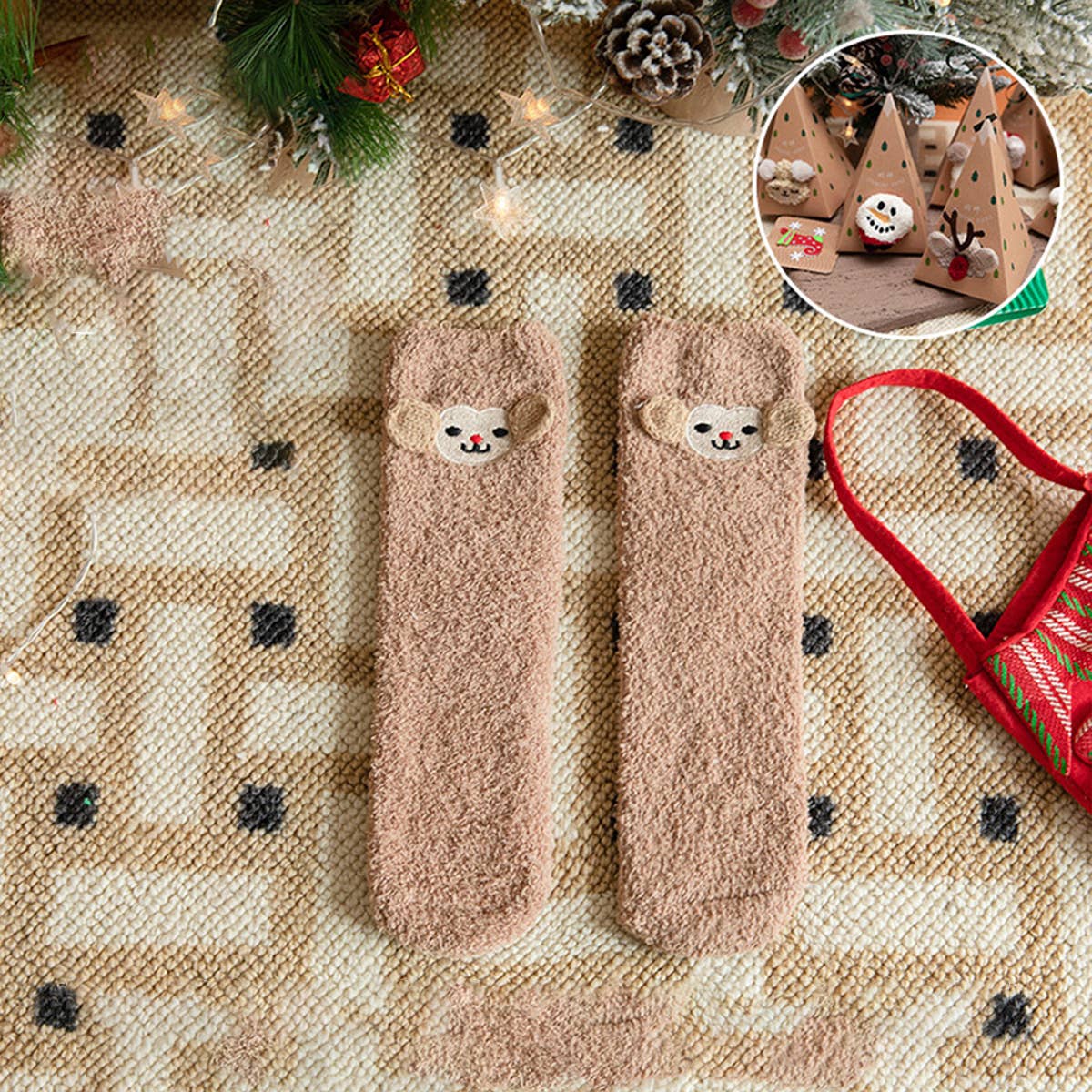 THICK CHRISTMAS SOCKS WITH GIFT BOX