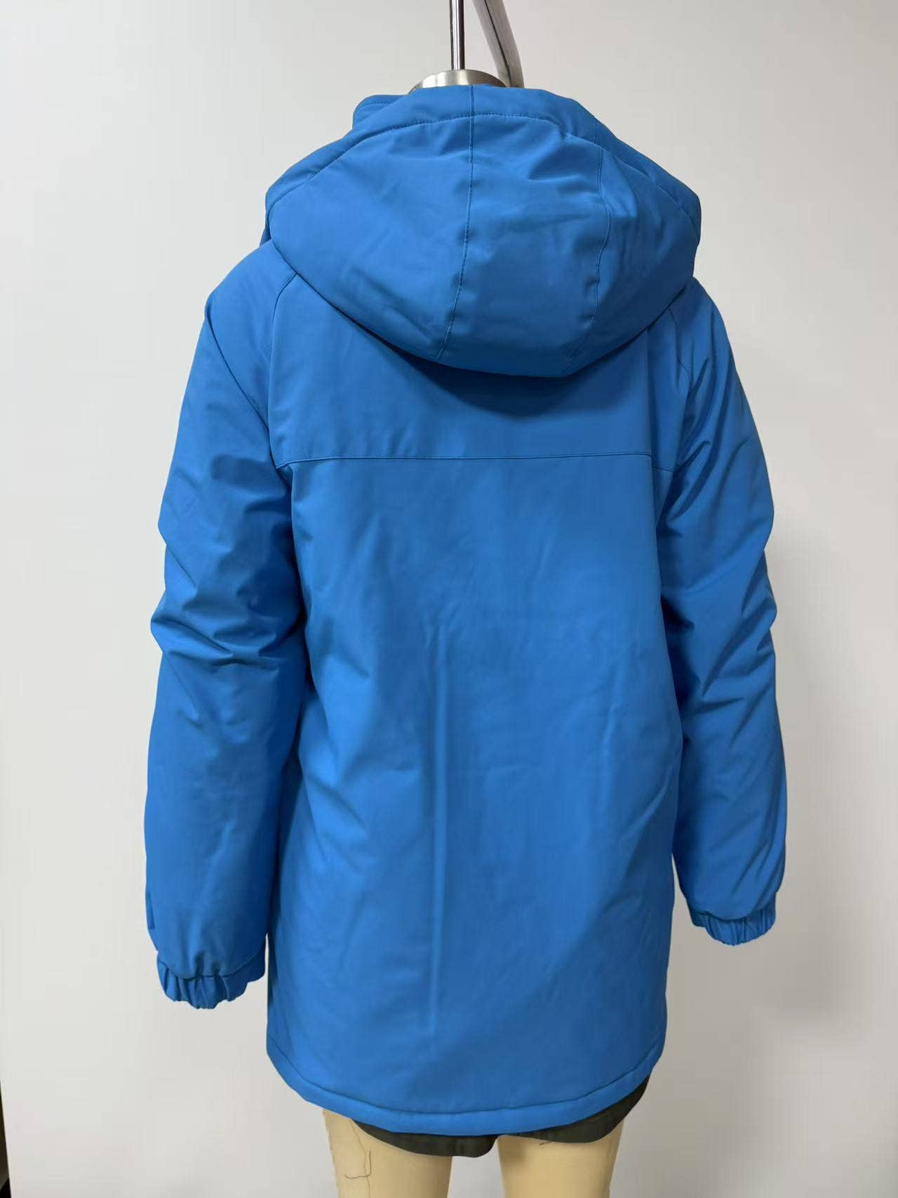 Windproof and warm long hiking jacket