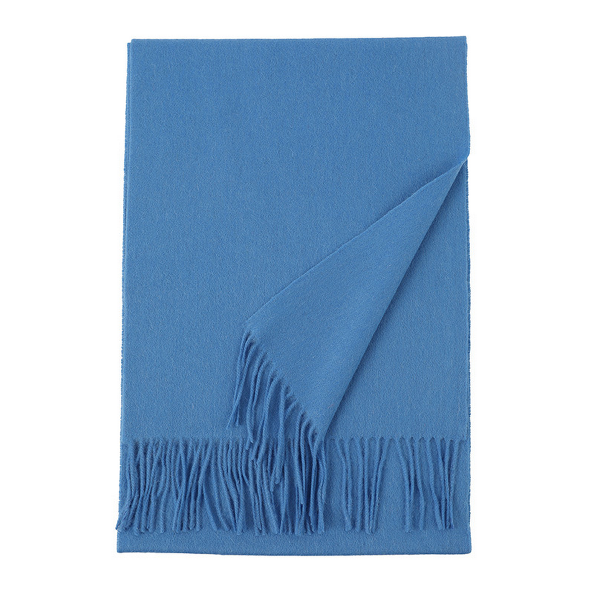 Unisex Wool Scarf ? Soft Solid Color with Tassels