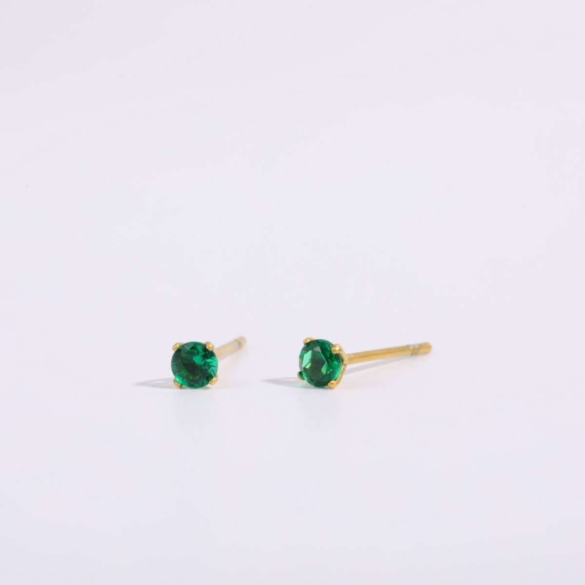 December Birthstone Stud Earrings 18K Zircon