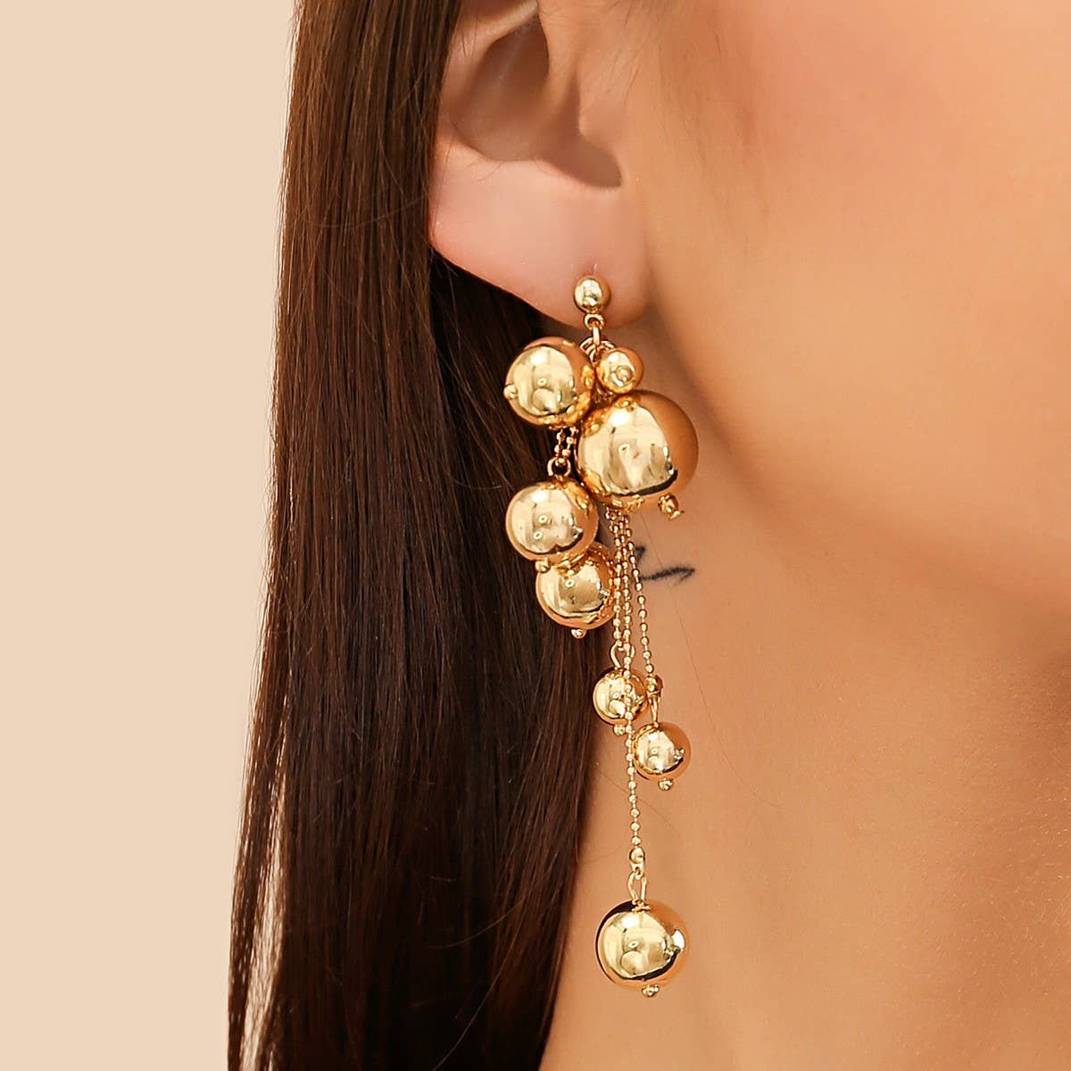 IMITATION PEARL TASSEL PENDANT EARRINGS
