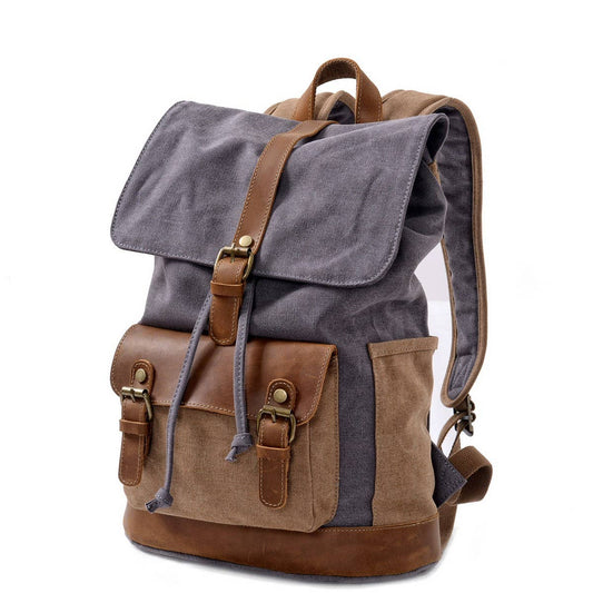 Men's Vintage Canvas Travel Hiking Backpack_CWAB5553