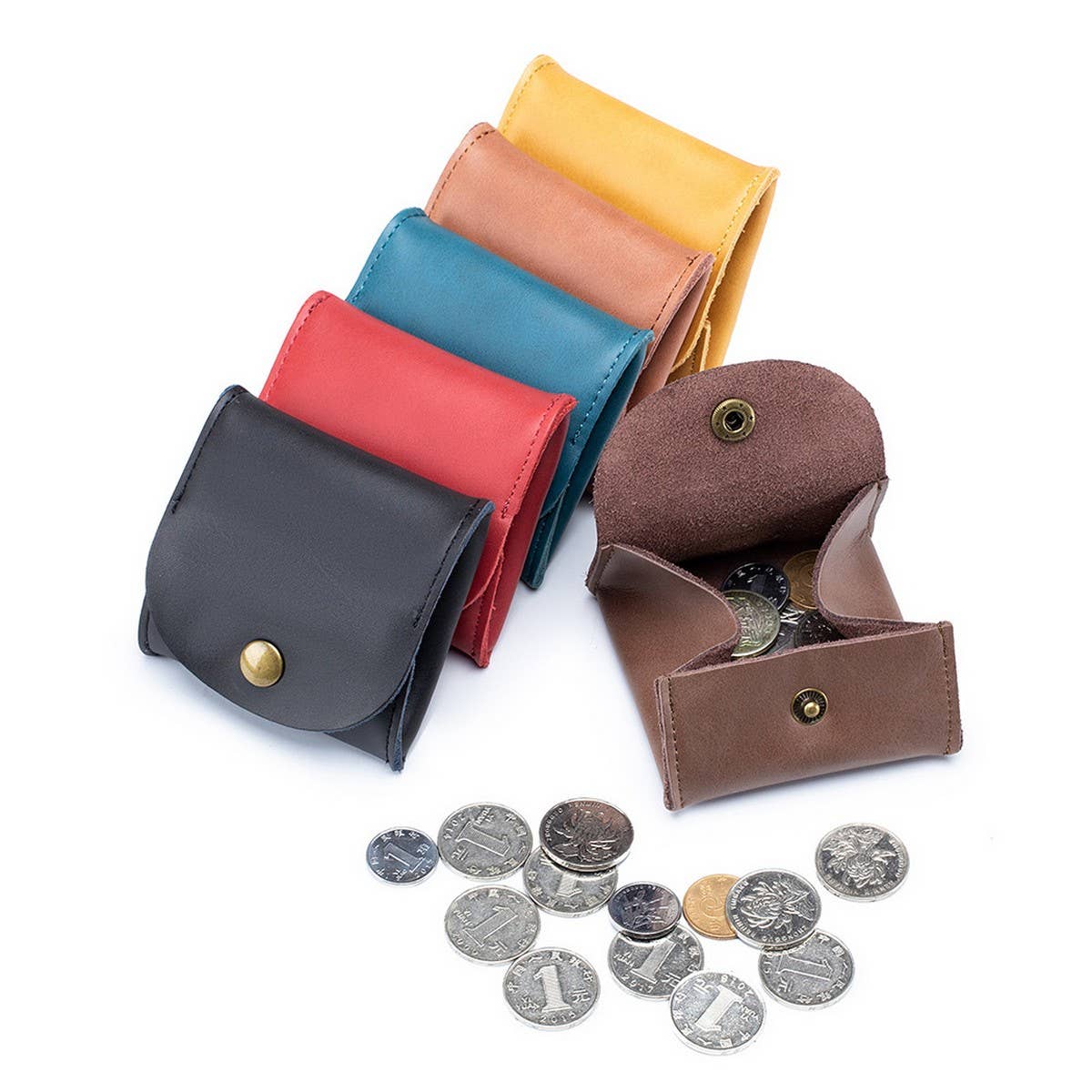 COWHIDE MINI STORAGE BAG GENUINE LEATHER WALLET_CWAB3892