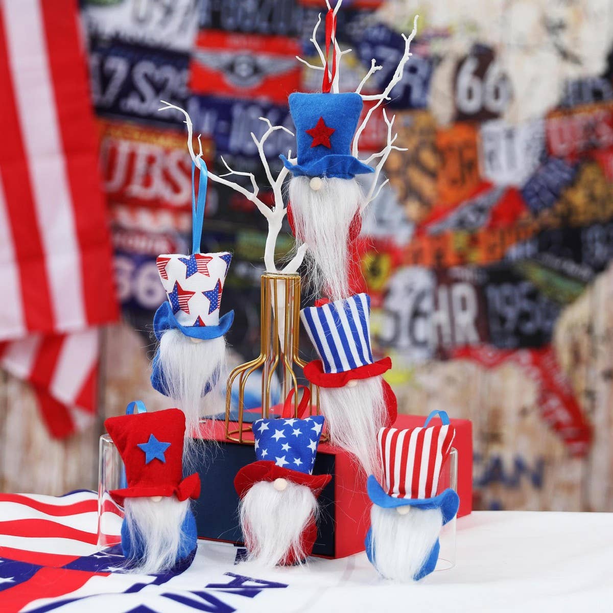 CWMM9492_INDEPENDENCE DAY FIVE-POINTED STAR DOLL PENDANT