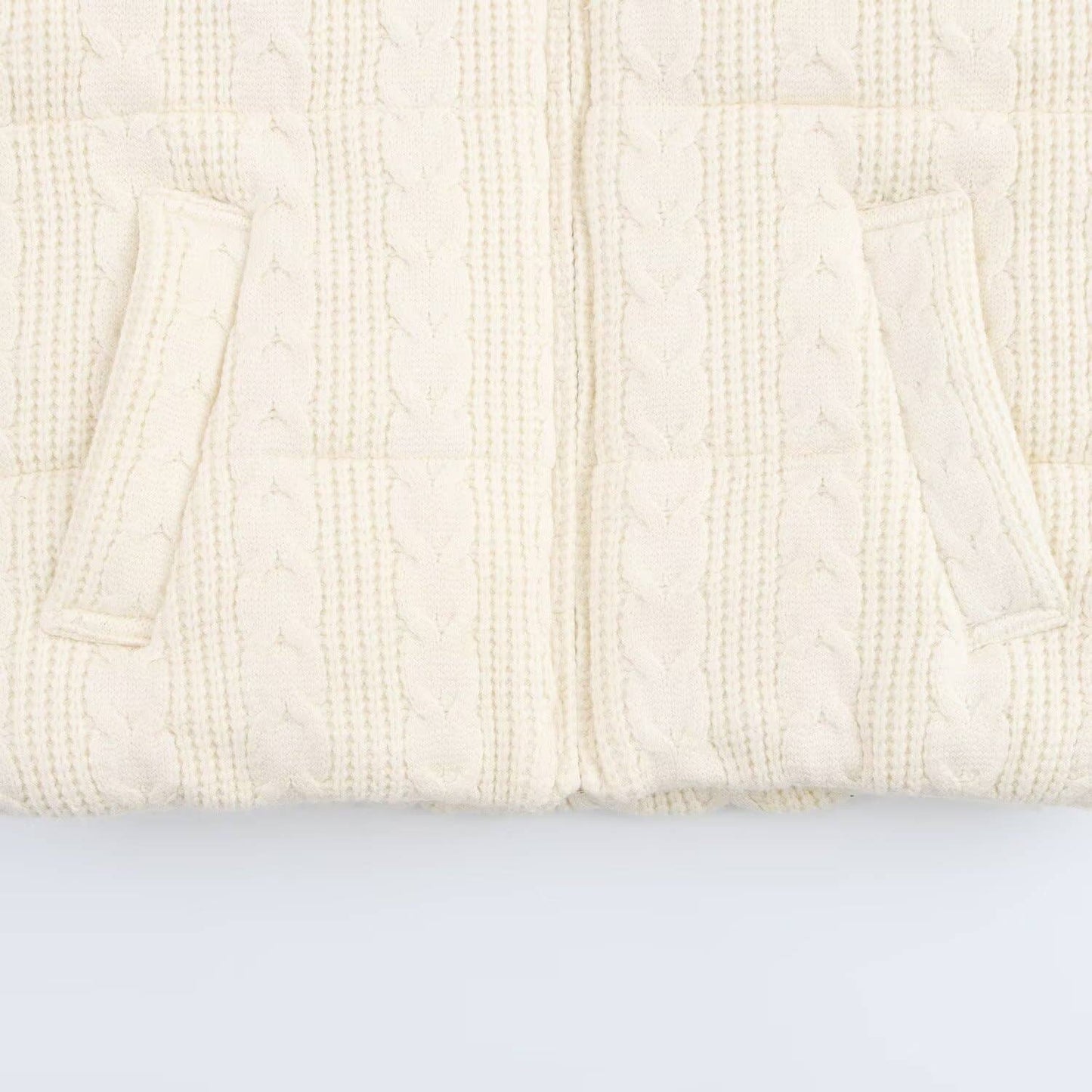 Stand collar windproof thick knit cotton jacket