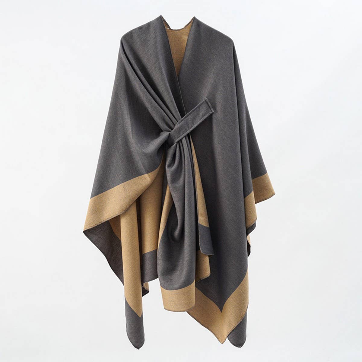 NEW DOUBLE-SIDED SOLID COLOR WARM SHAWL FOR WOMEN