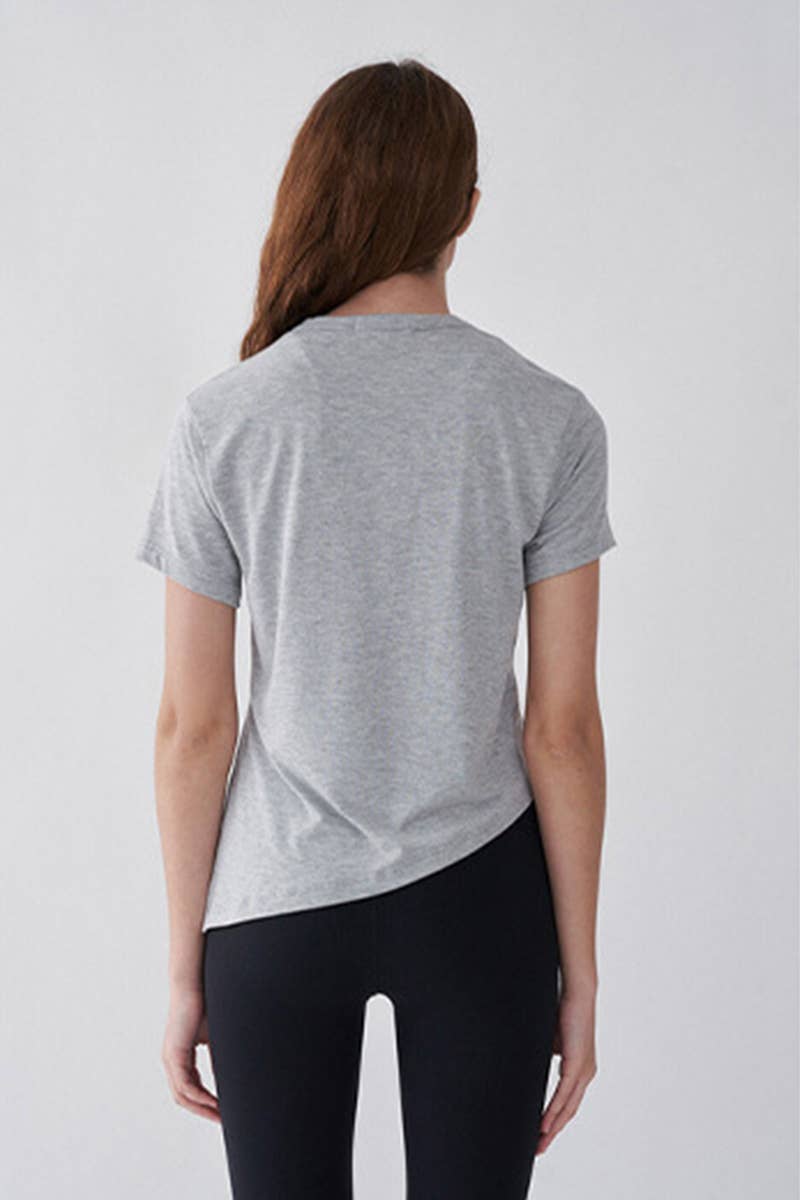 SPLIT PRINT PILATES BLOUSE