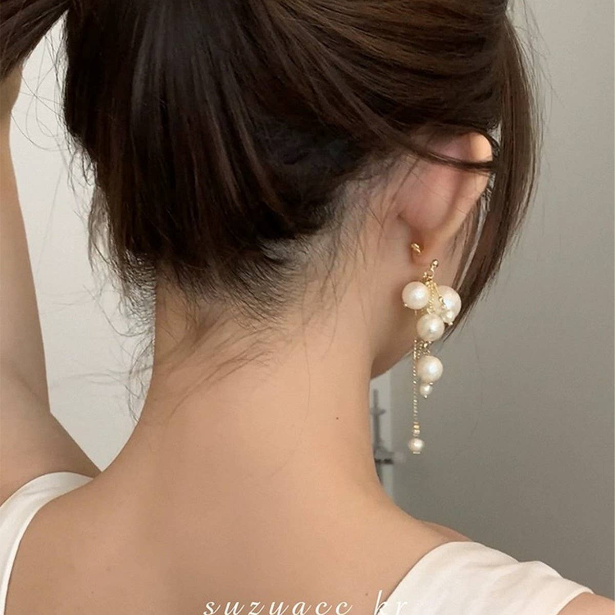 GENTLE AND ELEGANT PEARL TASSEL EARRINGS