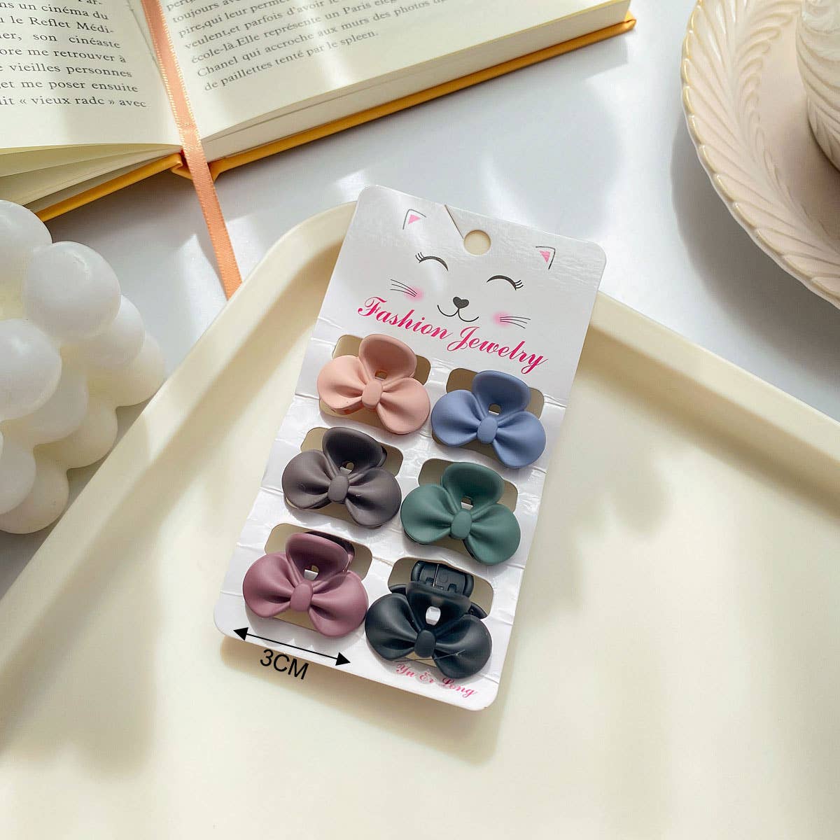 Set of 6 Small Claw Hair Clips, Simple & Chic_CWAHA0386