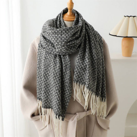 Elegant Thick Knit Shawl Scarf for Women
