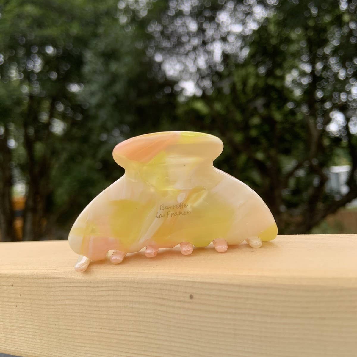 Floral Acetate Yuanbao Hair Claw - Cute Daily Clip