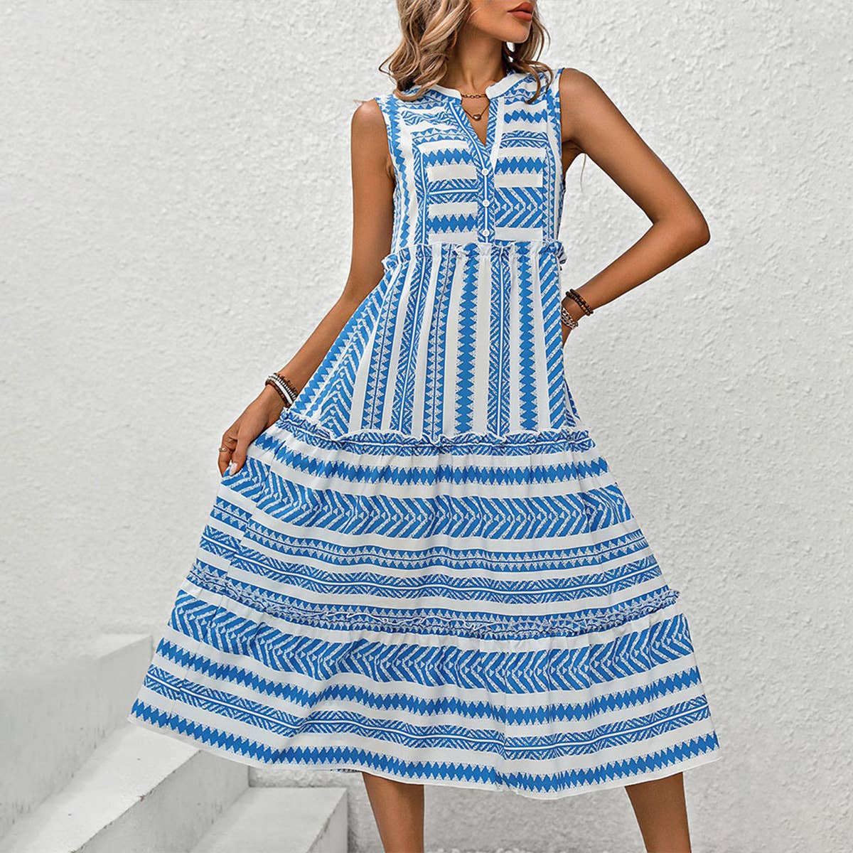 LONG BOHO VACATION DRESS