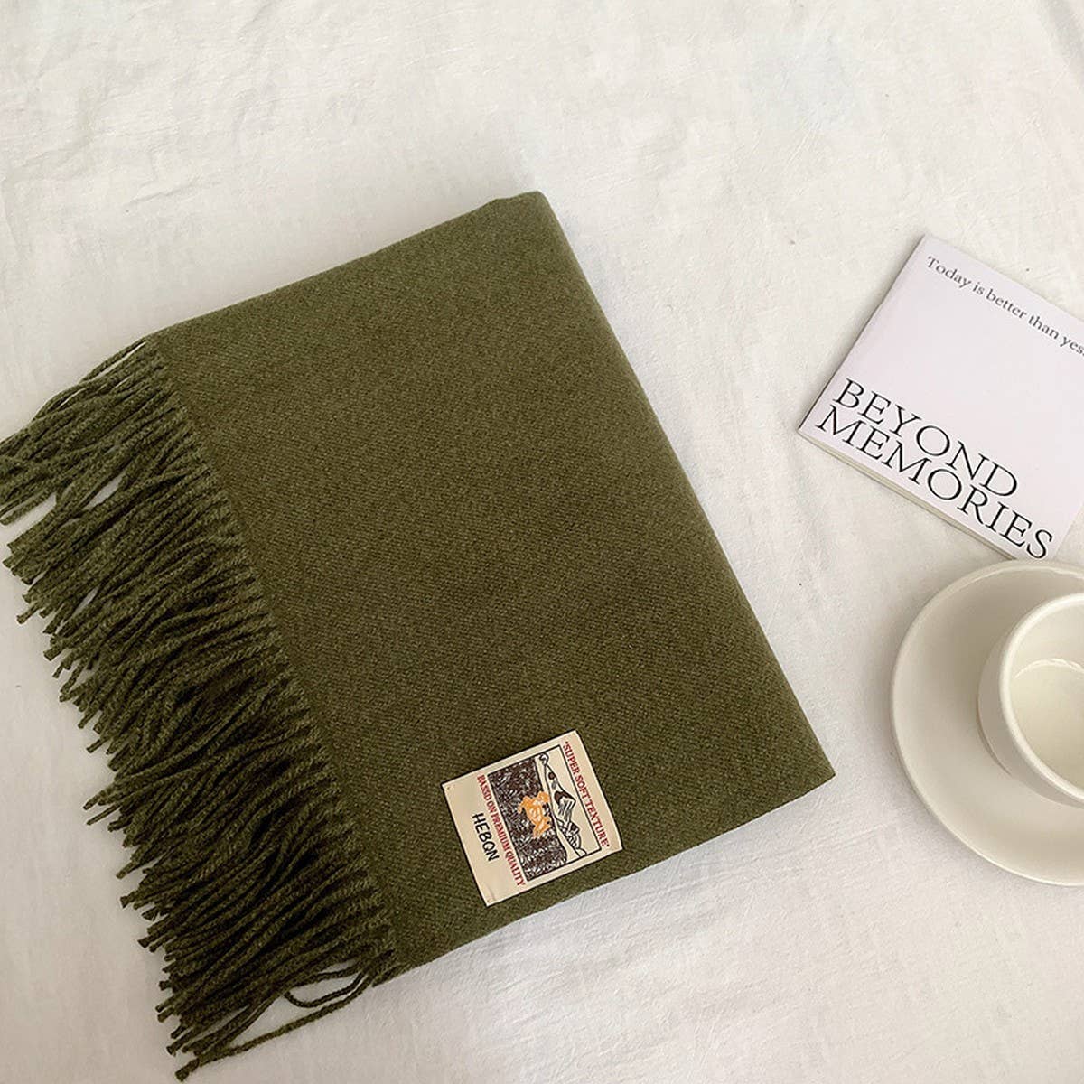 Solid Color Faux Cashmere Scarf -Winter Wrap_CWASC2303