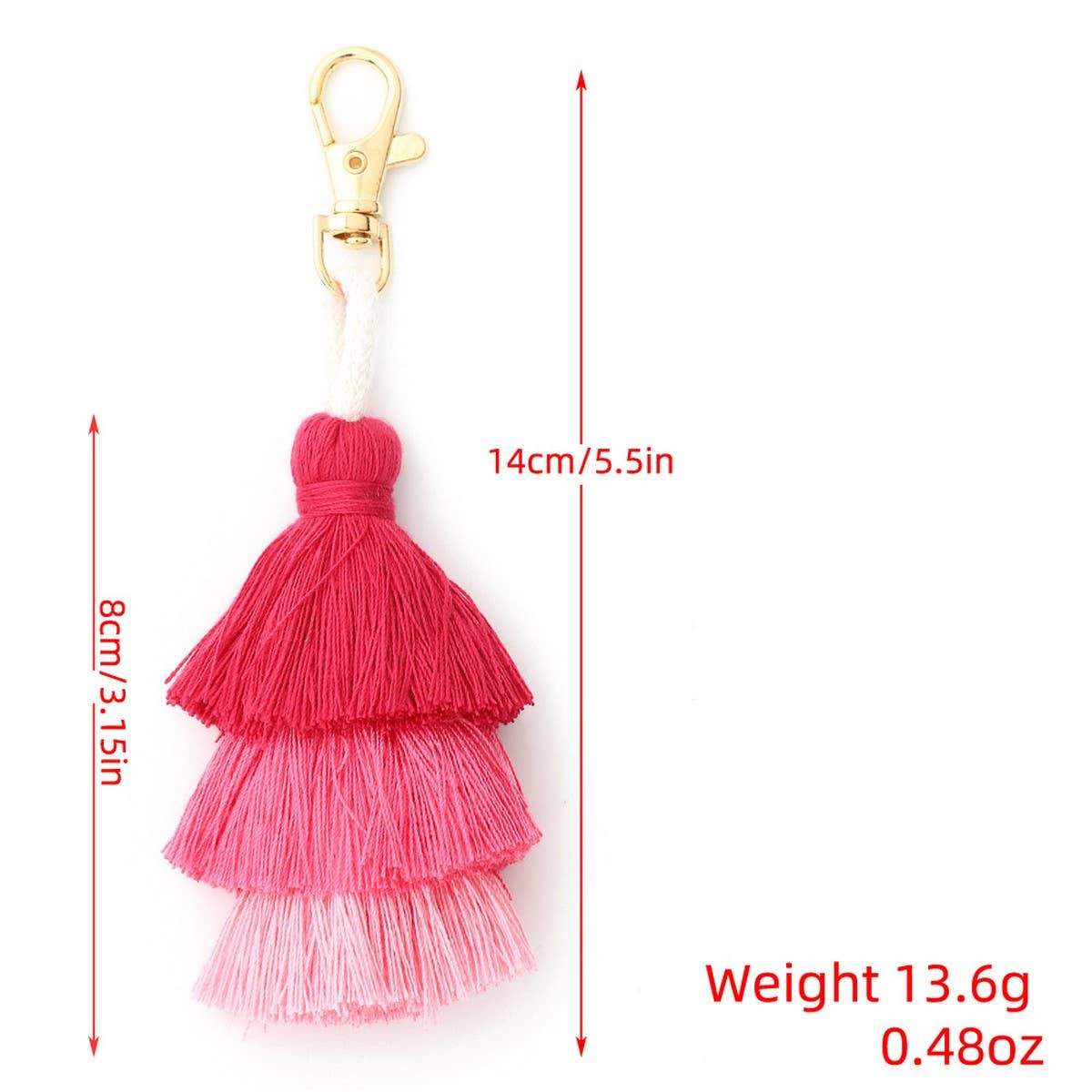Bohemian Handmade Multi-Layer Tassel Keychain_CWAB5022