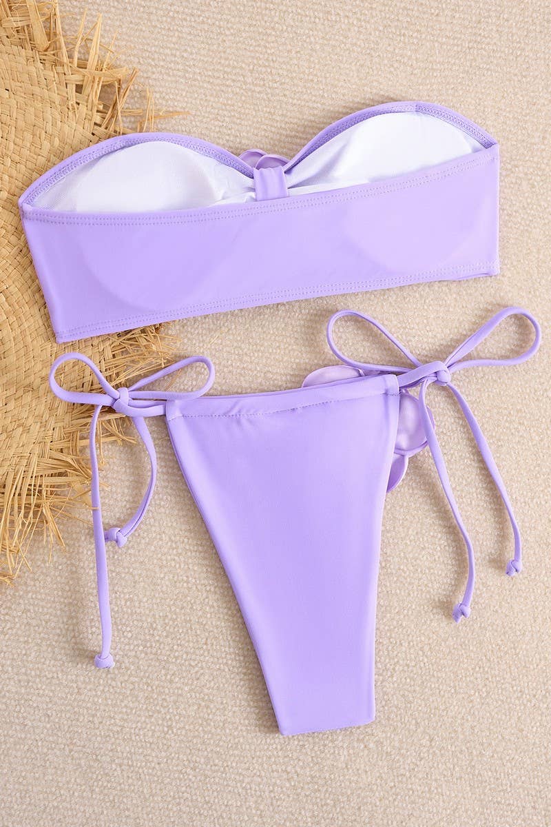 CWMW0872_THREE-DIMENSIONAL FLOWER TWO-PIECE SWIMSUIT