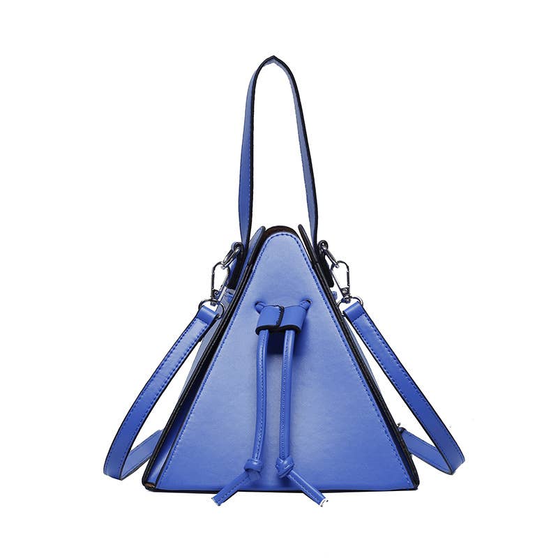 Candy-colored hand-held crossbody triangular bag