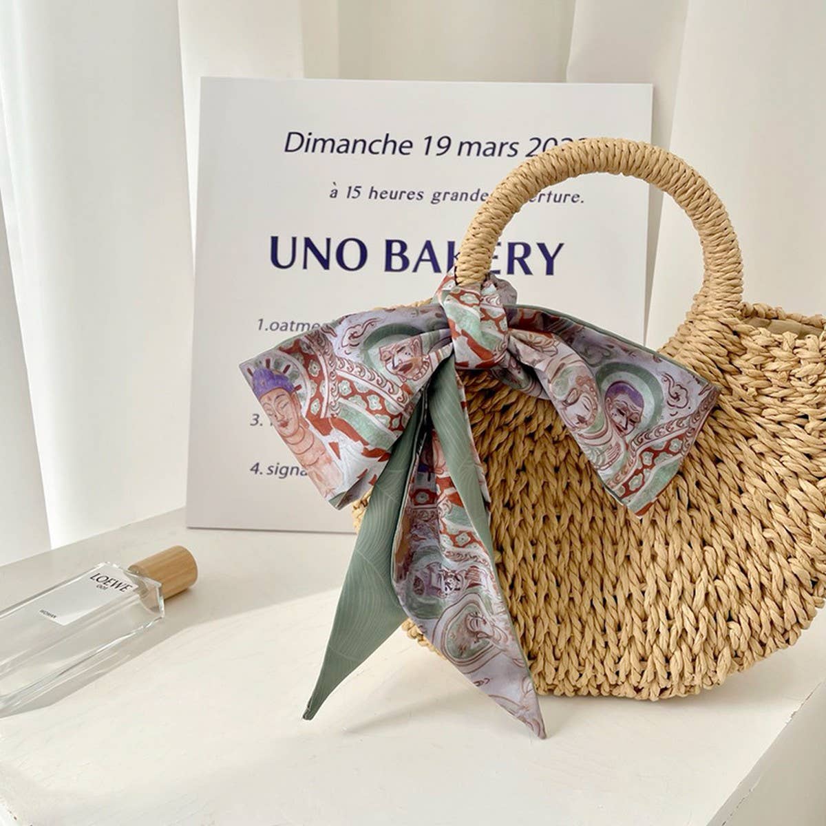 FASHION OIL PAINTING SMALL SILK SCARF FOR WOMEN_CWAHA4138