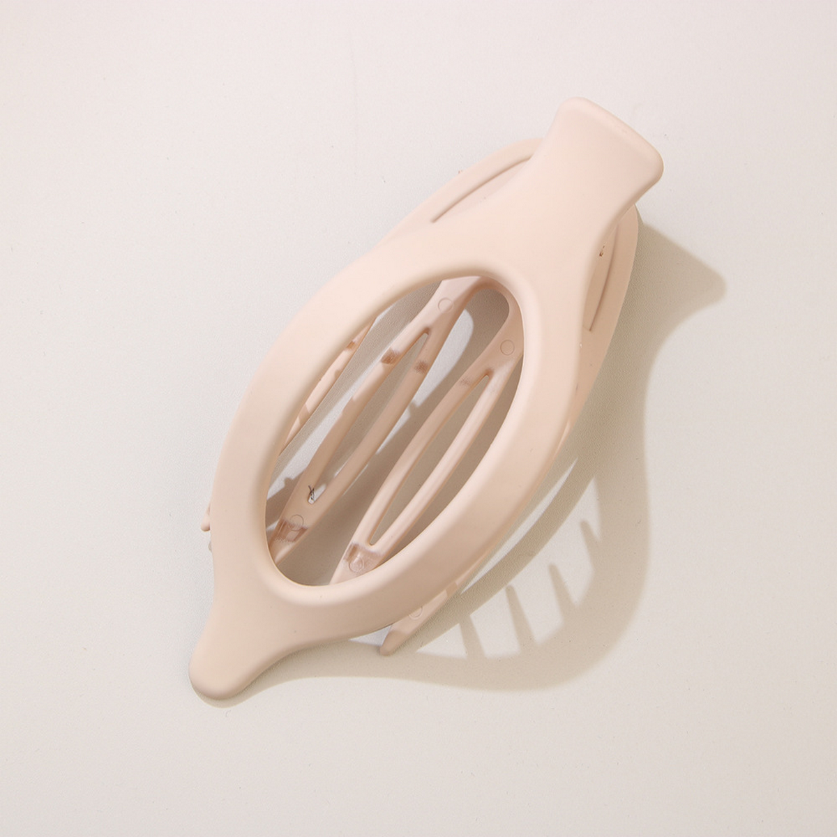 Glossy Matte Oval Hair Clip - Large Duckbill Style