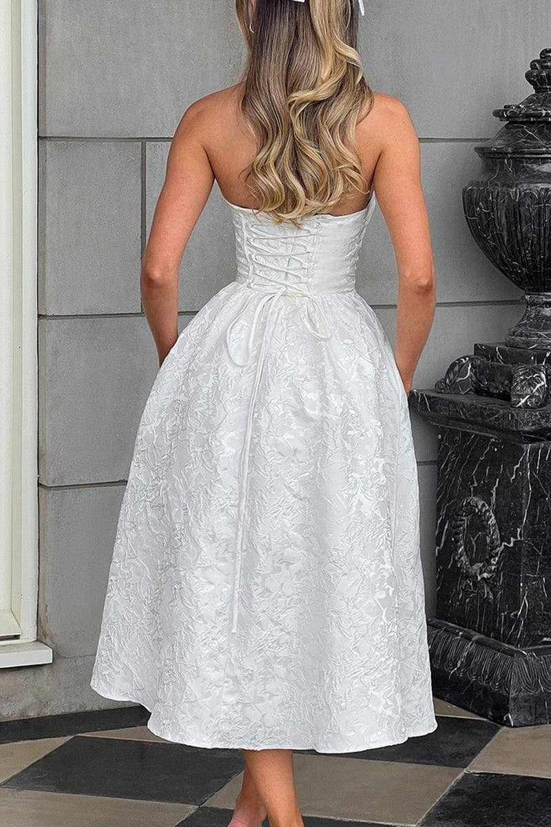 CWDSD7852_SPRING AND SUMMER CELEBRITY STYLE TUBE TOP DRESS