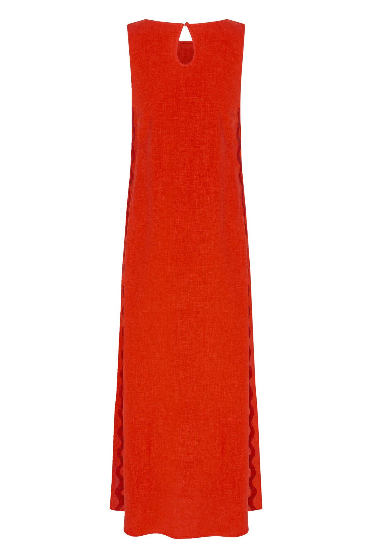 Fashion crew-neck splicing lace slit long dress