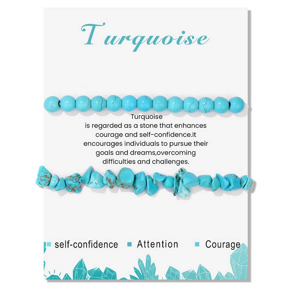 CWAJE4220_IRREGULAR GRAVEL BEADS 2-PIECE BEADED BRACELET