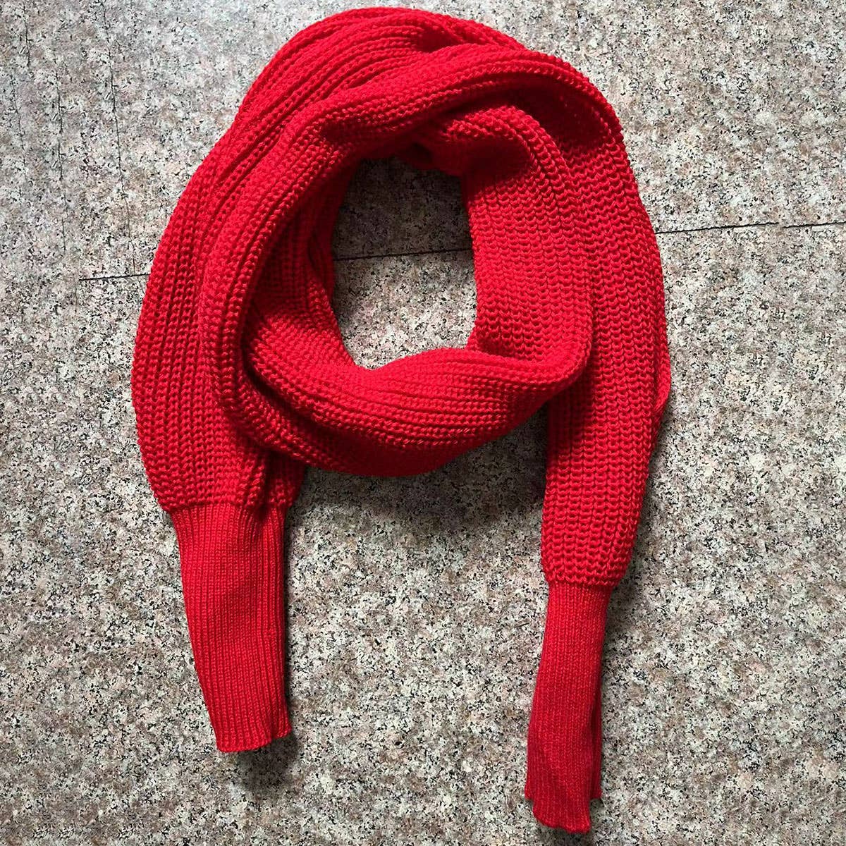 Knitted Sleeve Scarf Shawl for Men & Women Winter