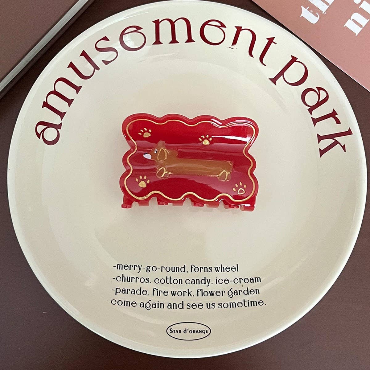 Dachshund Acetate Hair Claw Cute Clip