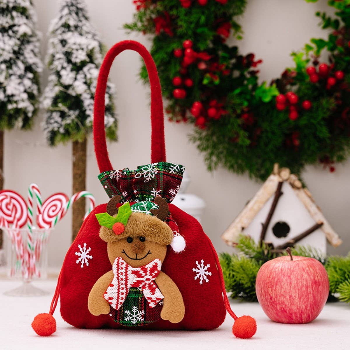 CWMM9349_CHRISTMAS CANDY CHRISTMAS EVE APPLE GIFT BAG