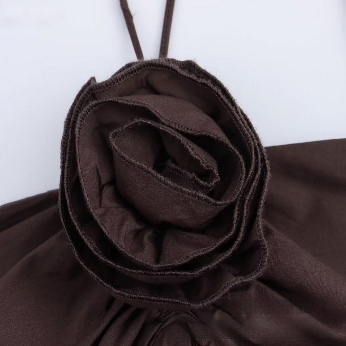 3D Floral Strap Dress - French Summer Style_CWDMD5802