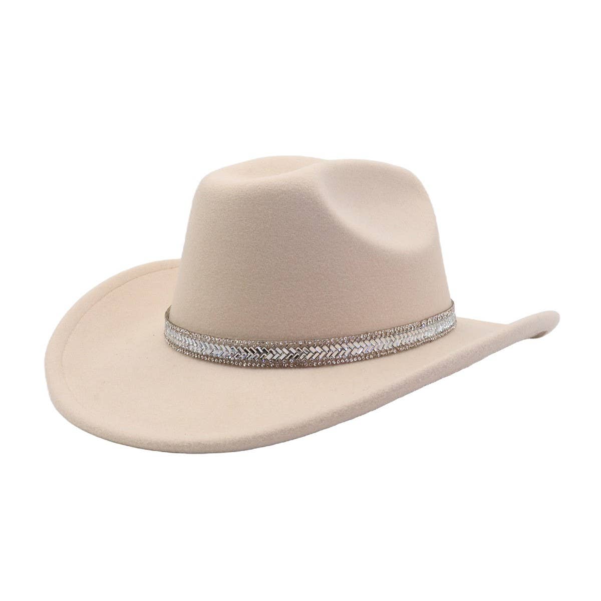 Western Wool Cowboy Fedora Hat for Couples_CWAH04396