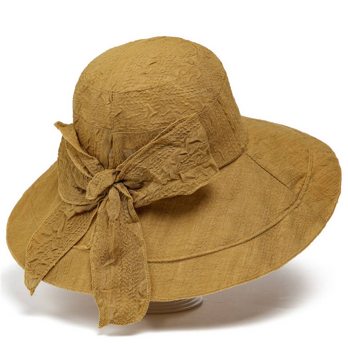 TRAVEL SUN PROTECTION BOW BUCKET HAT_CWAH1497