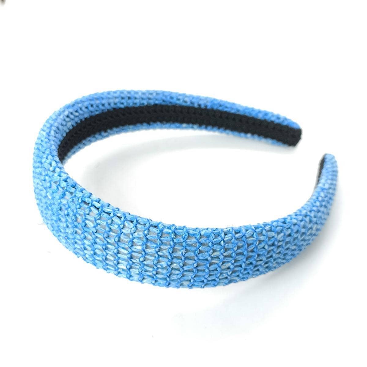 Boho Colorful PP Raffia Padded Crown Headband_CWAHA6324