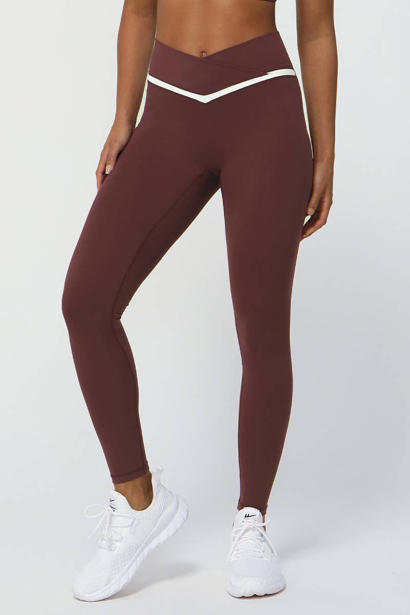 CWBLP1231_CONTRAST COLOR V WAIST TIGHT SPORTS 90% PANTS