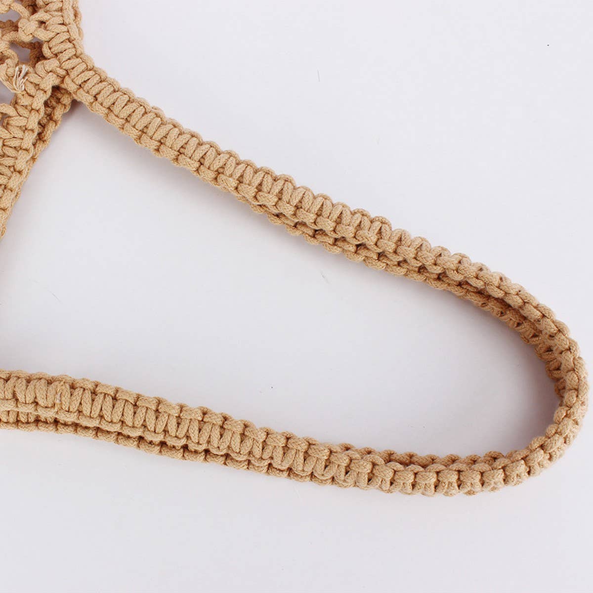 SIMPLE COTTON THREAD HAND-WOVEN SHOULDER BAG_CWAB4681