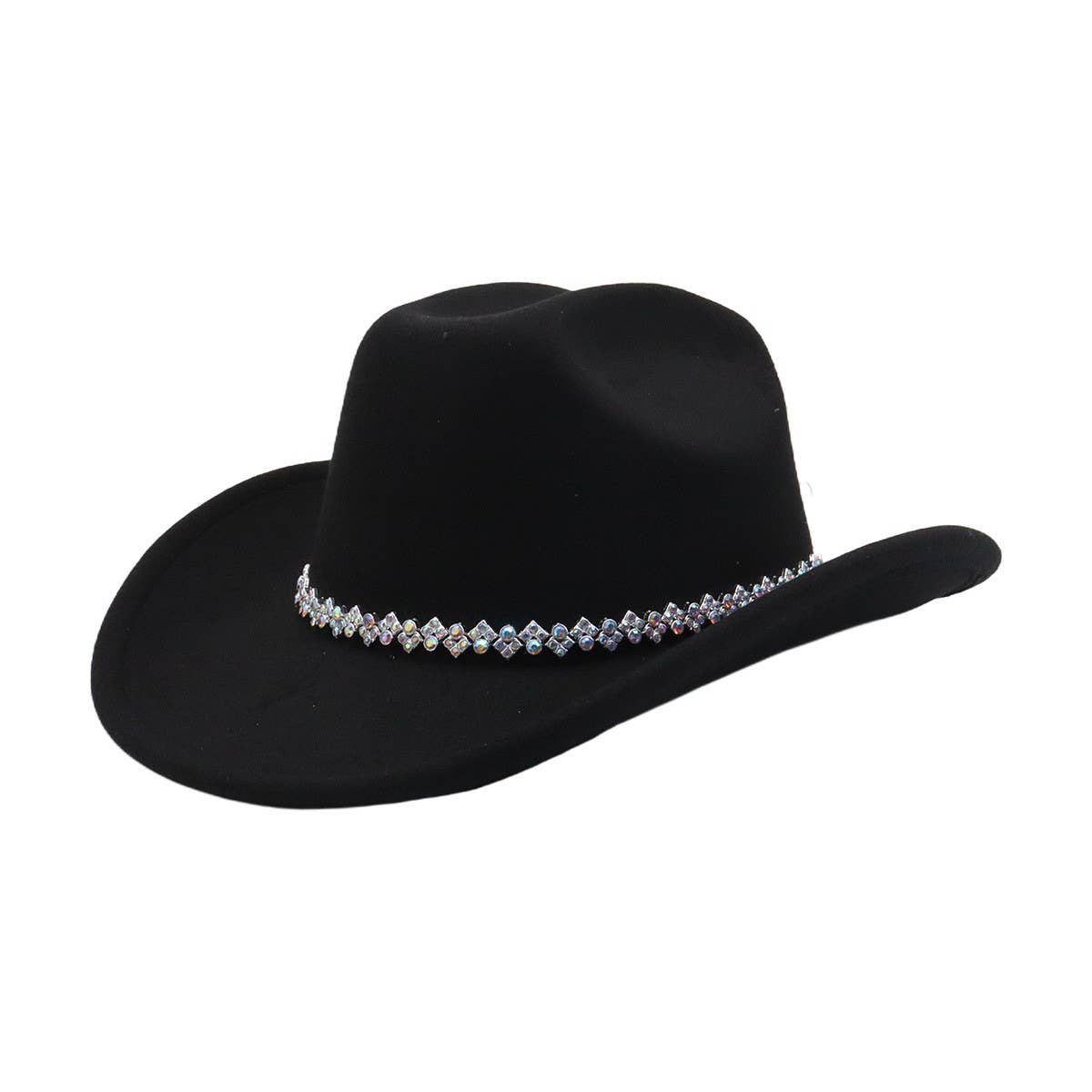 New Wool Fedora Cowboy Hat Western Ethnic Style_CWAH04465