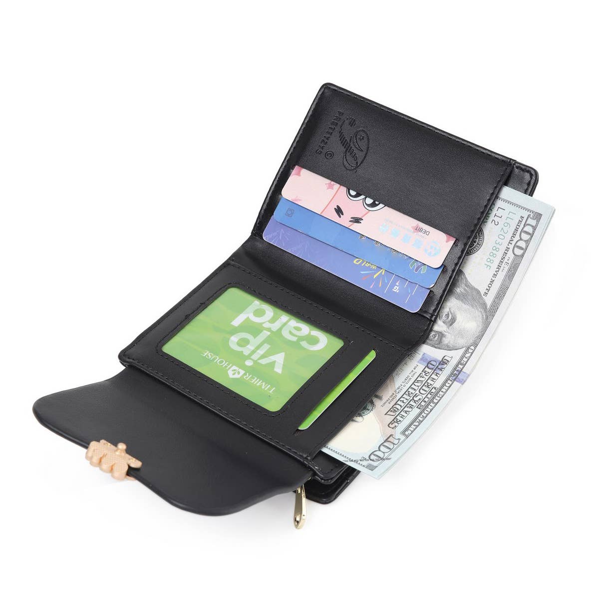 FLORAL TRI-FOLD COIN PURSE_CWAB2336