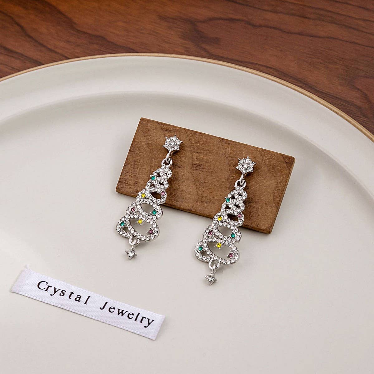 COLORFUL CHRISTMAS TREE TASSEL EARRINGS