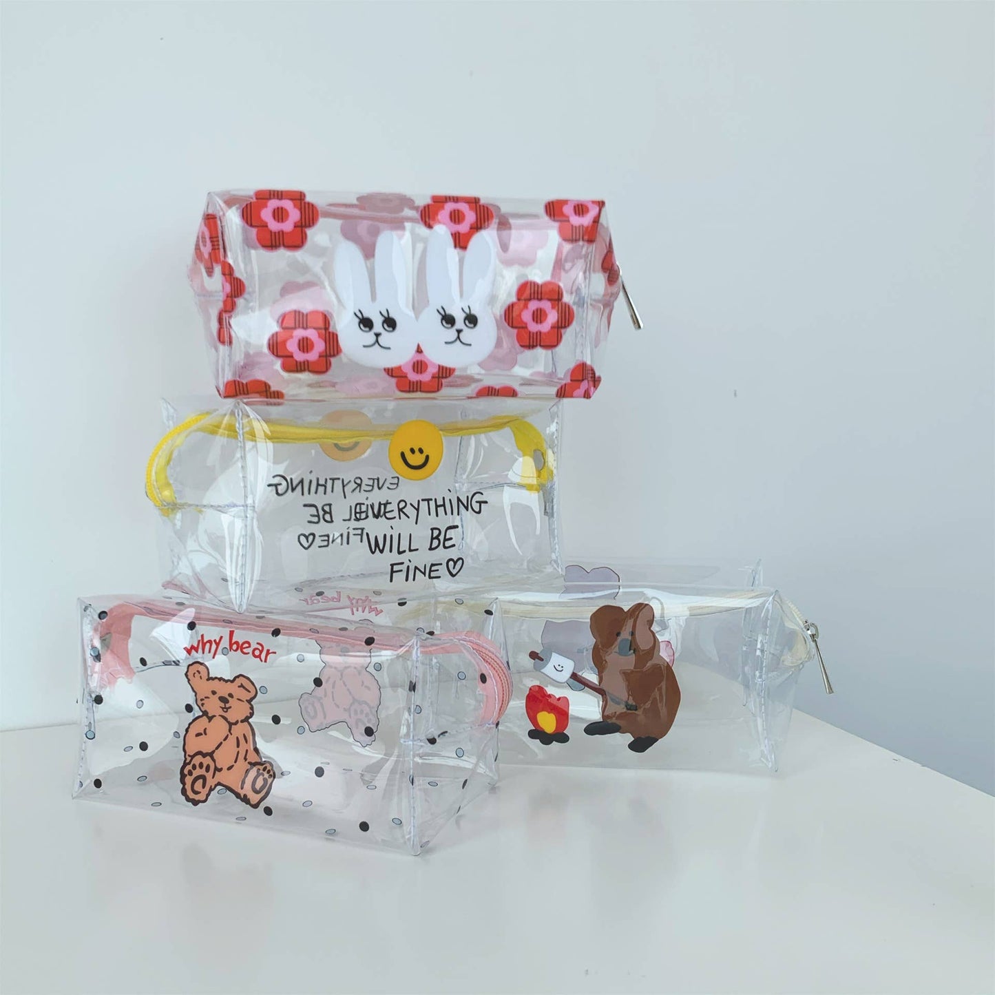 Transparent waterproof toiletry storage bag