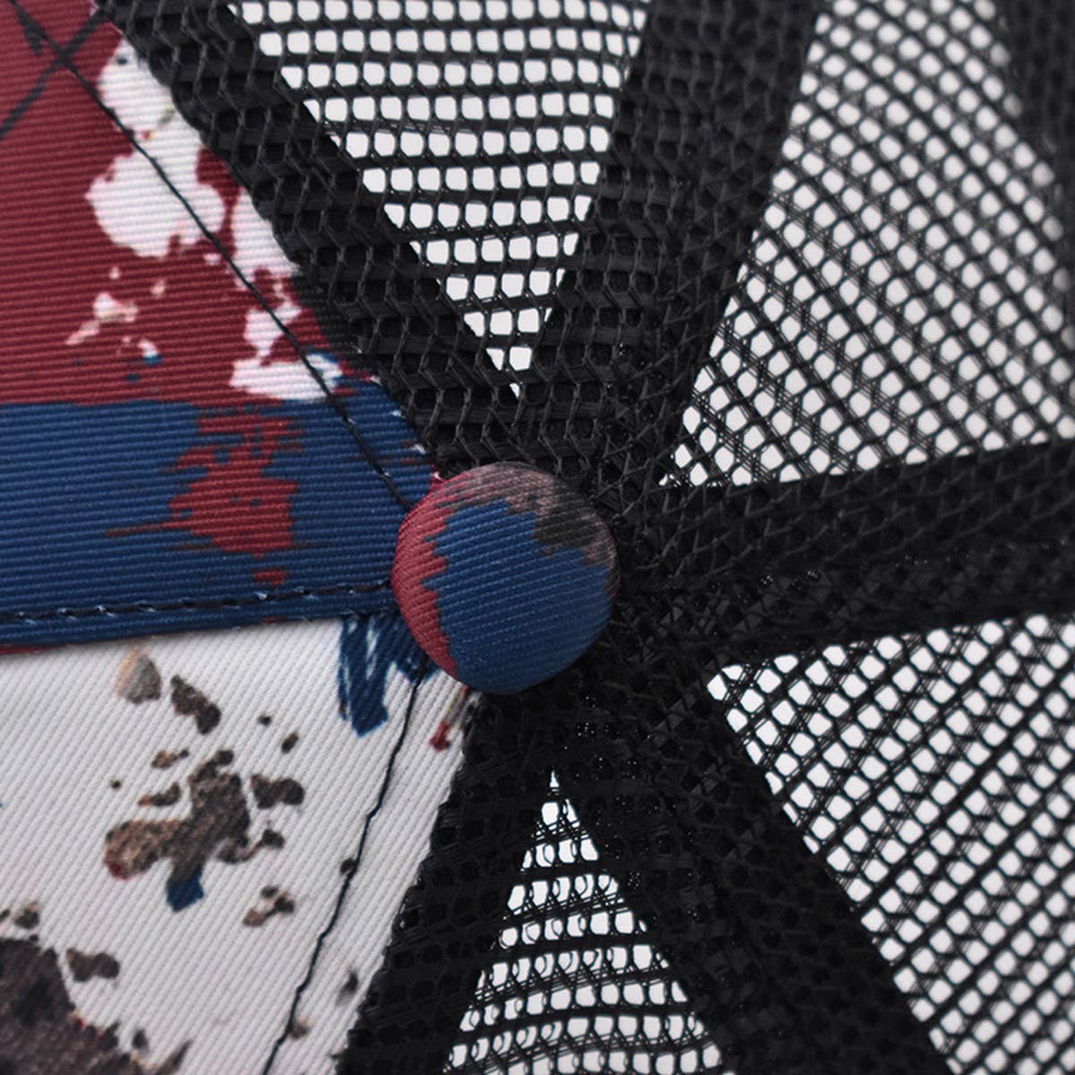 VINTAGE B LETTER PATCH GRAFFITI TRUCKER HAT_CWAH1369