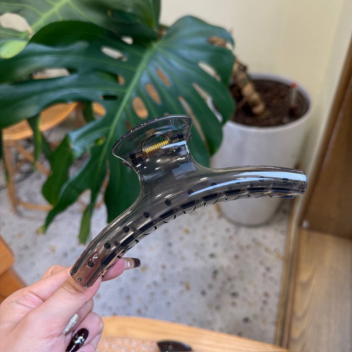 CWAHA4450_NEW FRENCH BUTTERFLY BUCKLE HIGH-GRADE SHARK CLIP