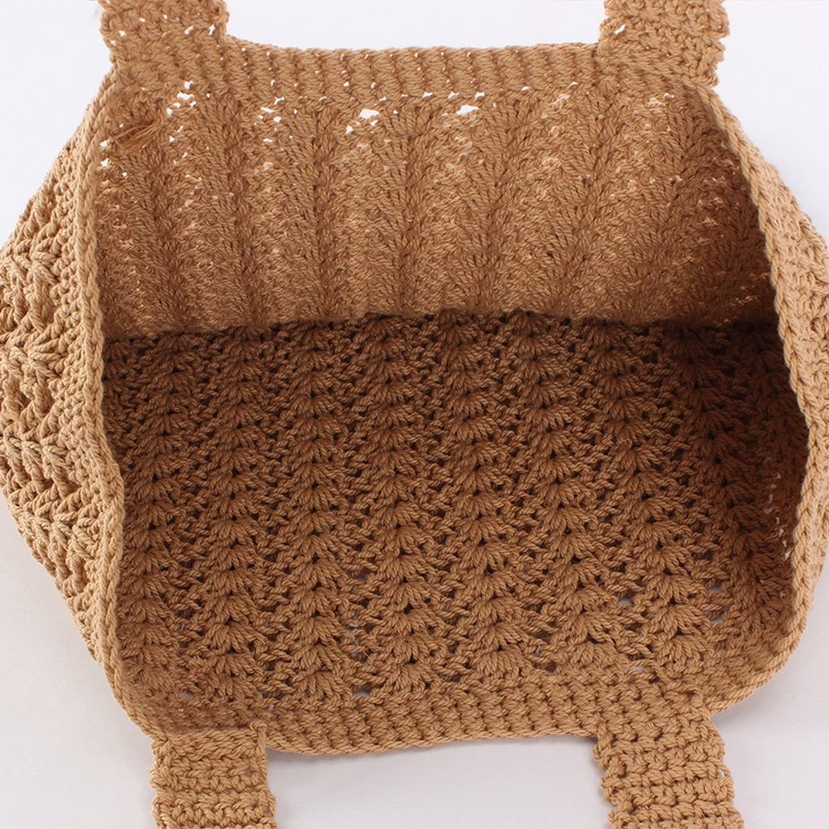 HOLLOW ONE-SHOULDER BAG BEACH BAGS TOTES WITH MESH_CWAB4664