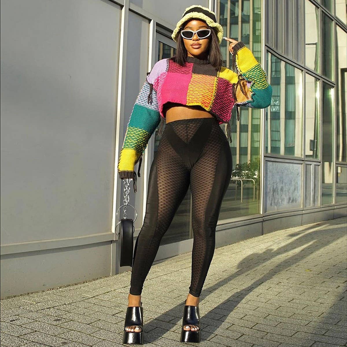 WOMENS HIGH WAISTED TIGHT PANTS LEGGINGS_CWBLP0525